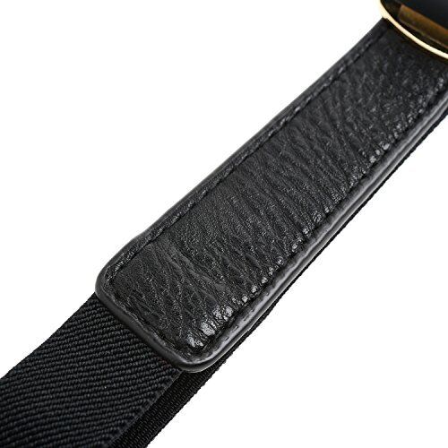 Womens 1" Width Bow Skinny Elastic Waist Belt Stretchy Belt Thin Belt Top - Picture 3 of 12