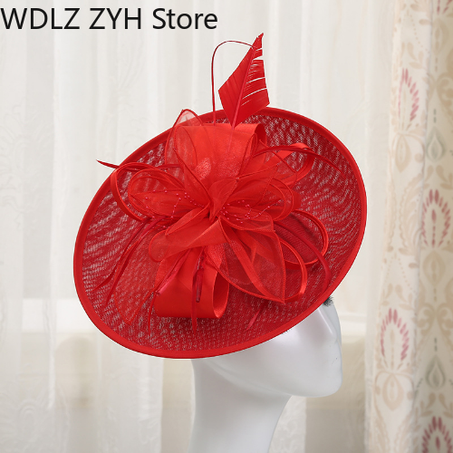 Big Derby Fascinators for Women Elegant Wedding Fascinator Hat Base Church Hats - Picture 5 of 32
