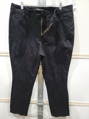 Bandolino Jeans Womens Size 18 Black Amy Straight Leg Mid Rise