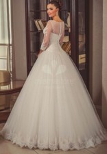 Princess Style Tulle Lace Beaded Wedding Dress IT 48 XL New