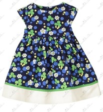 Gymboree 6-12 mo Flower Showers Blue Daisy Dot Dress NWOT Retail