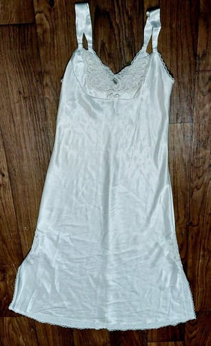 Vintage Jones New York Elfenbein Satin Bolero Nachthemd Peignoir Set Größe Medium - Bild 2 von 14