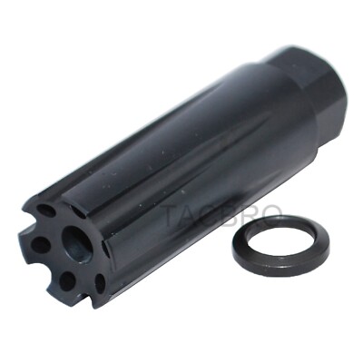 Black Aluminum 1/2x28 Thread Pitch Linear Com For .223/5.56