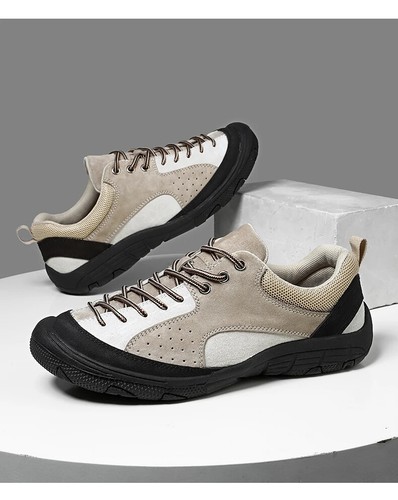 Leder Herren Freizeitschuhe Rutschfest Bequem Sneaker Mokassins Flach Halbschuhe - Bild 24 von 26