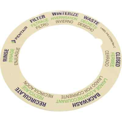 #ad Pentair Pool Products Top Mount Valve Label 272599 Label 6Wy Biling
