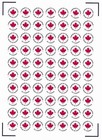 Rounded MADE IN CANADA Product Label Stickers Sheet - 70 stickers per sheet
