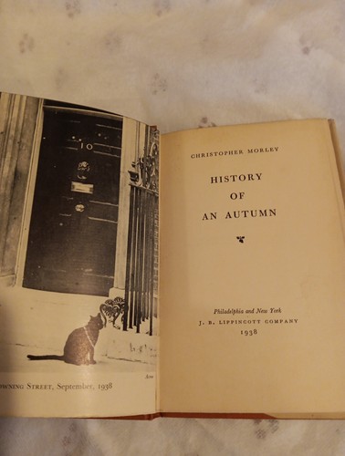 HISTORY OF AN AUTUMN By Christopher Morley Signed 1st Edition 1st Printing 1938 - Picture 5 of 5