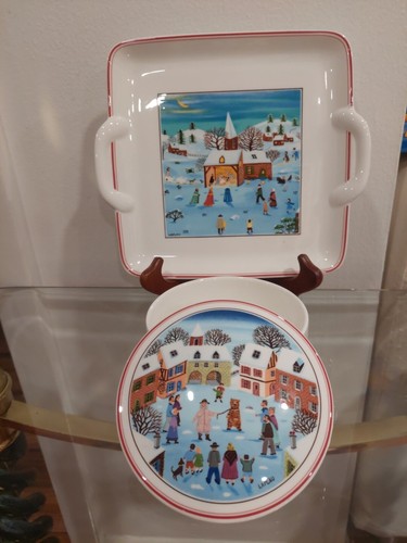 2 Villeroy & Boch Naif vassoio natalizio in porcellana, porta caramelle LAPLAU - Foto 1 di 11