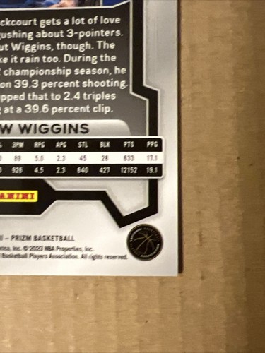 Panini Prizm Andrew Wiggins 2023-24 azul brillante Prizm/144 coincidencia de colores #83 - Imagen 9 de 11