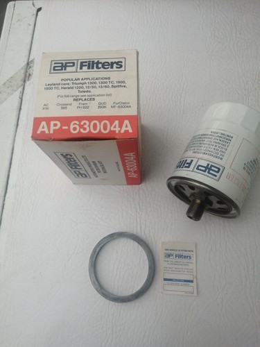 TRIUMPH HERALD. 1300. 1500. TOLEDO. SPITFIRE. AP FILTERS AP-63004A OIL FILTER . - Picture 20 of 24