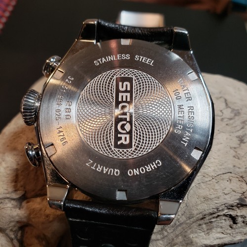 Sector No Limits 280 Chronograph Tachymeter 100M Italian Men's Watch Leather - Picture 8 of 15