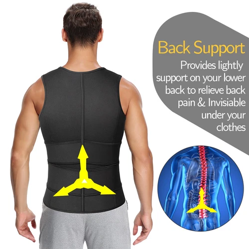 US Fajas Para Adelgazar Reductoras Abdomen Faja De Ejercicio Hombre Workout Vest - Picture 11 of 28