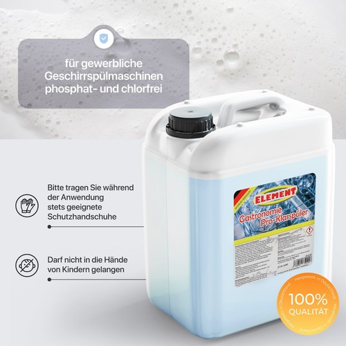 Klarspüler für gewerbliche Spülmaschinen flüssig Gastro Maschinenklarspüler 5L - Bild 11 von 11