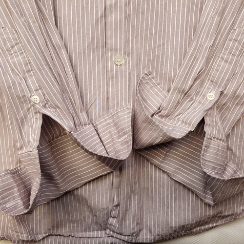 Aquascutum Dress Shirt Cufflinks 16 40.5 = MEDIUM Ribbed Textured Double Cuff - Picture 9 of 13