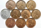 1940 to 1949 P Lincoln Wheat Penny Cent * 10 Coin Set * AU to Unc * Nice!