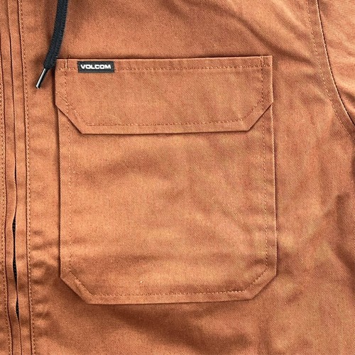 Volcom Korman Hooded Jacket Brown Medium - Picture 4 of 10
