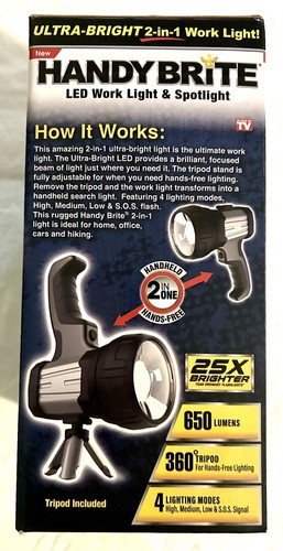 Handy Brite 2-in-1 Handheld + Hands-Free LED Work Light & Spotlight with Tripod - Picture 8 of 8
