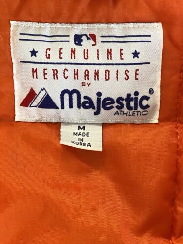 Vintage SAN FRANCISCO GIANTS Jacket Medium Black & Orange MAJESTIC 2001 VGC - Picture 2 of 8