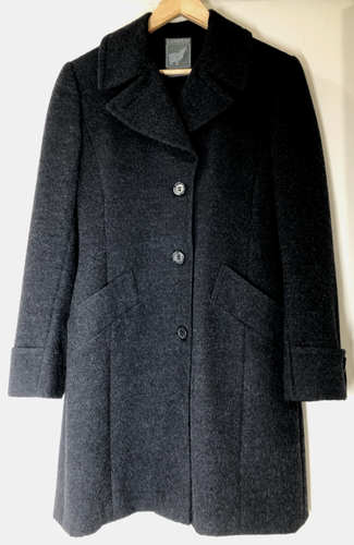 Lanificio 100% Baby Alpaca Sz Small 34" Chest Gray Coat Peru Italian Lining - Picture 1 of 13