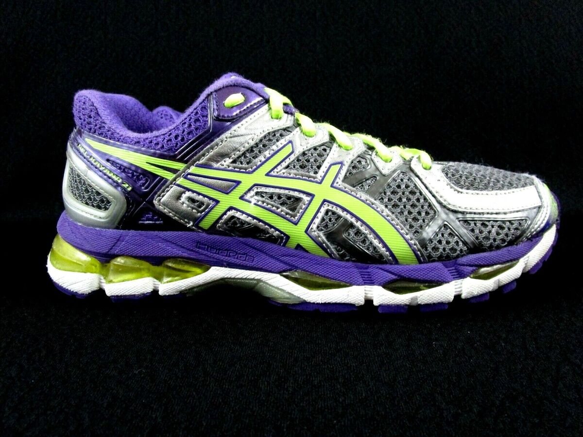 Asics Gel Kayano 21 Trainers Women s Running Shoes Sz 7 Gray Purple T4H8N D eBay