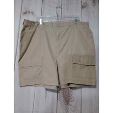 Mens Cargo Shorts Casual Utility Outdoor Khaki Cotton Blend