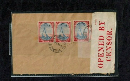 Bermuda WWII Censor Cover C22 Red Censor #86 - Picture 2 of 2