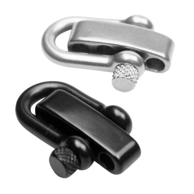 MagiDeal Stainless Steel U Flat Adjustable Shackle Buckle Clasp For Survival Paracord Bracelet Making Tools