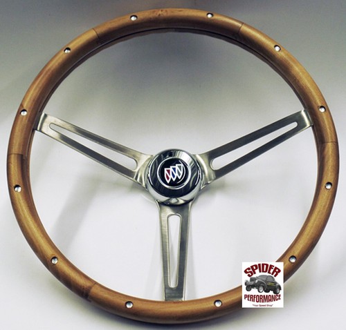 1964-1966 Buick wood steering wheel 15" MUSCLE CAR WALNUT - Picture 8 of 13
