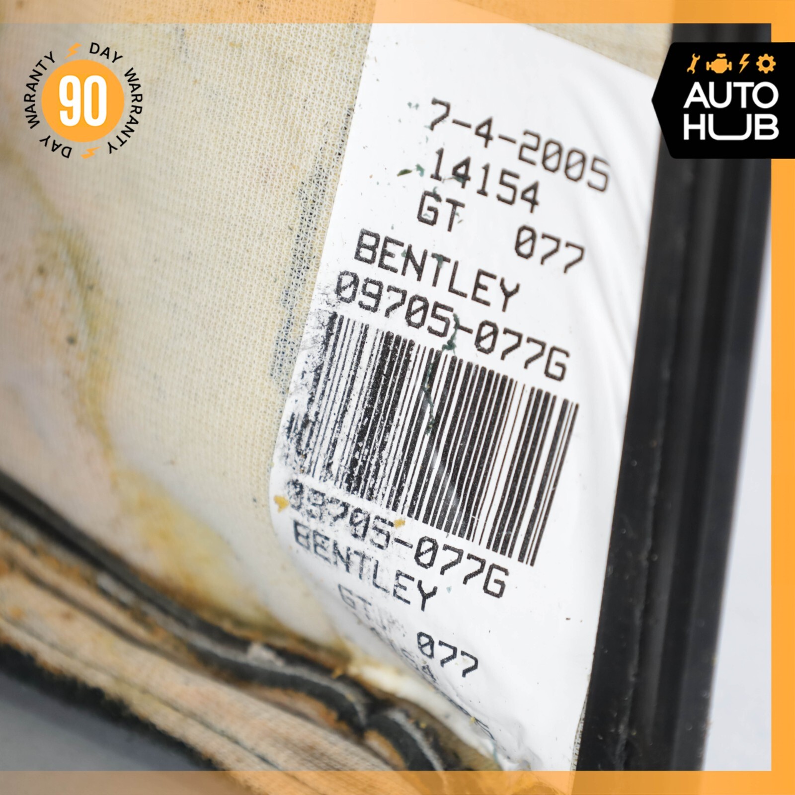 03-10 Bentley Continental GT Front Right Side Top Upper Seat Cushion OEM