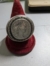 Alexander Coin Solid Silver Mens Ring, 925  sz 8 1/2