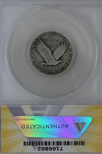 1929 .25 ANACS VG 10 Standing Liberty Quarter, Liberty 25 Cents - Picture 2 of 2