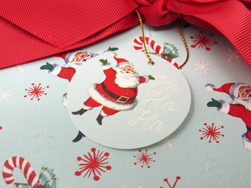 Punch Studio Recuerdo Navidad Caja Cuadrada Joyous Santa 36938 9.75 x9.75 x6.25" - Imagen 4 de 7