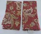 VTG. WILLIAMS SONOMA RED AND TAN PAISLEY COTTON NAPKINS-SET OF 2-MADE IN INDIA