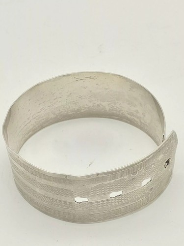 Sterling Silver Belt Buckle Bangle - Picture 5 of 8