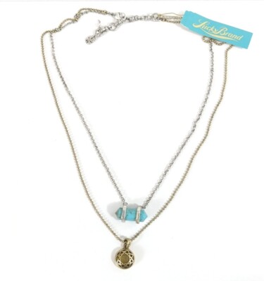 Heart NecklaceTwo Tone Rose Gold-plated with Two Strands Heart NecklaceTwo Tone Rose Gold-plated with Two Strands