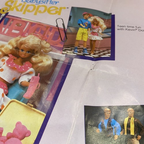 Póster de muñeca Barbie 1991 folleto publicitario moda y divertido libro de recortes - Imagen 9 de 9