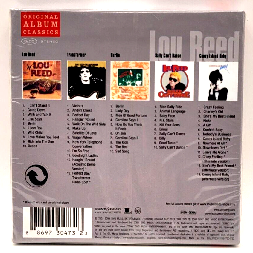 Lou Reed Original Album Classics [Boxset]NEW FACTORY SEALED CDS Germany ...