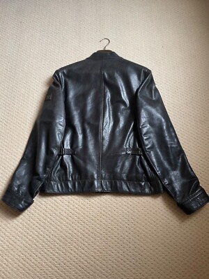 belstaff brad leather jacket (L) Gold Label antique black - made 