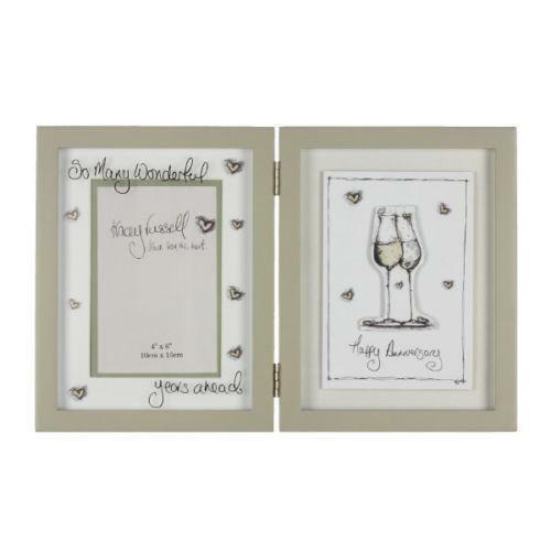 SALE 50% SPAREN!! Holz Jubiläum Foto Fotorahmen Geschenk Kaffee & Creme - Bild 2 von 2