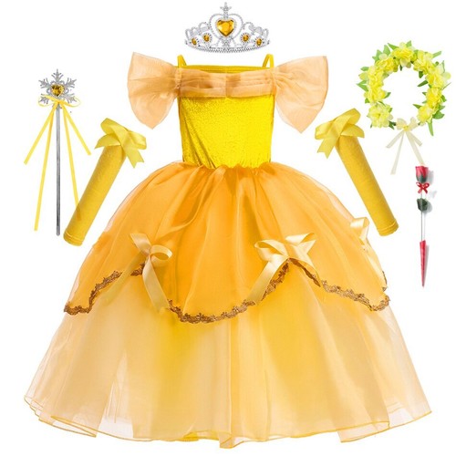Belle&Princess KleidKostüm Die Schöne und das Biest Cosplay MÄDCHEN Partykleid - Bild 2 von 38