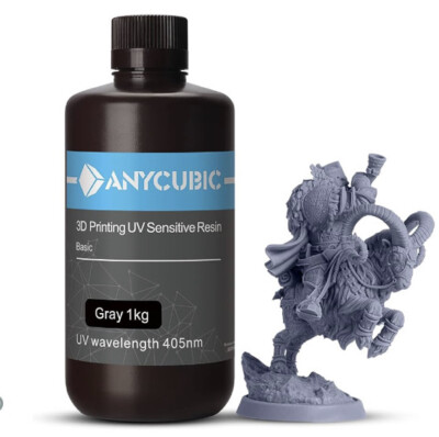3D Printer Resin 405nm SLA UV-Curing Resin W/ High Precision 1kg anycubic