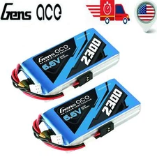 2X Gens Ace 2300mAh 2S 6.6V TX LiFe Battery Pack JR-3P Plug For QX7 transmitter