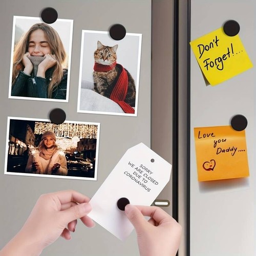 Dischi Magnetici Autoadesivi Neri Calamite Artigianali per Decorare - Foto 3 di 16