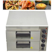 Commercial 110V Electric Double-decker Pizza Oven Cookies Meat Bread Cake Oven