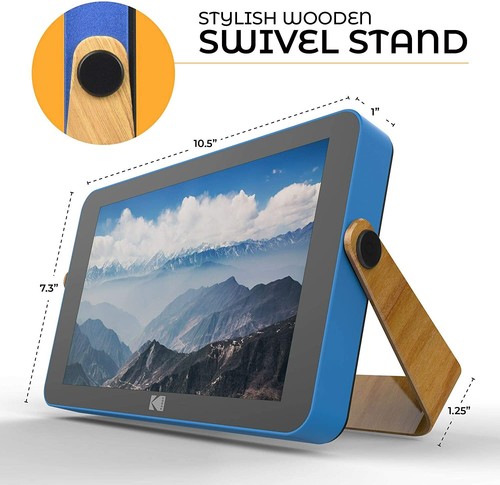 KODAK 10-inch Wi-Fi 16GB Rechargeable Digital Photo Frame, RWF-108 Ocean Blue - Picture 3 of 11