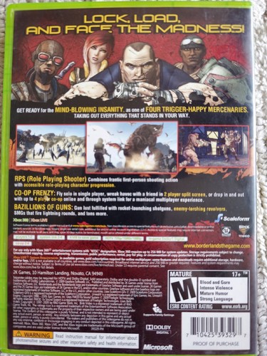 Borderlands Platinum Hits Xbox 360 CIB With Manual - Picture 2 of 4