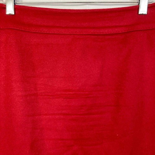 Falda Ann Taylor para mujer talla 10 roja hasta la rodilla clásica recta lana cachemir - Imagen 6 de 8