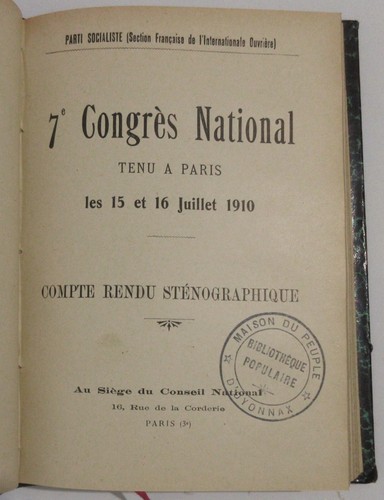 Fiesta Socialista Sfio 4 Congreso De 1 Volume 1905 Baño Globe 1er & 2e+ 7&8 - Imagen 5 de 7
