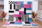 Moroccan Handmade Rug, Pink Rug, Living Room Rug, Handmade Wool Carpet, Azilal