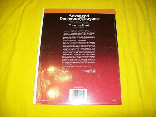N4 TREASURE HUNT DUNGEONS & DRAGONS AD&D TSR 9185 - 1 MODULE NEW SHRINK SW - Picture 2 of 2